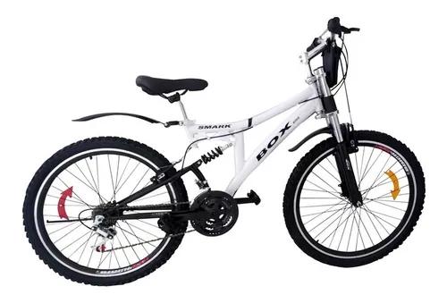 Bicicleta con amortiguador delantero sale