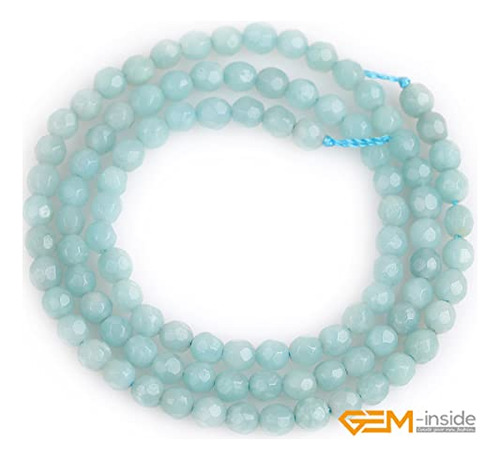 Amazonita 4mm: Cuentas Sueltas De Gema Para Hacer Joyería