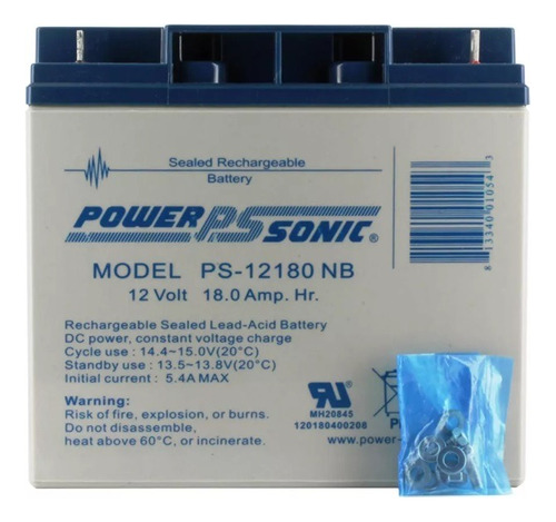 Batería  12v 18ah |  Power Sonic  |  Para Ups, Cerco, Planta