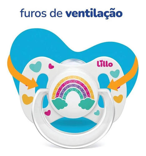 Chupeta Bico De Silicone Funny 6m+ Lilás - Lillo