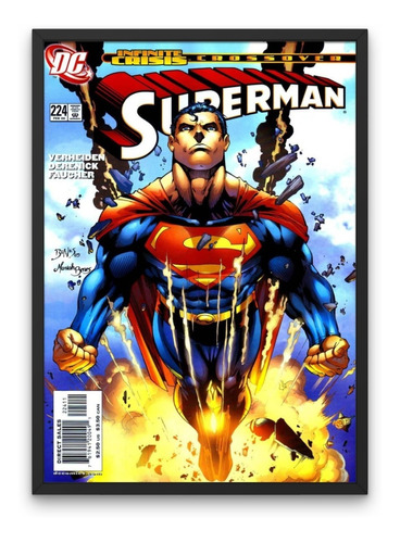 Cuadro Decorativo Comic Super Man En Placa Aluminio