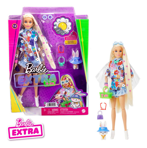 Muñeca Flower Power Barbie Extra Con Mascota Y Accesorios.