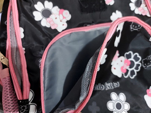 Mochila Escolar Infantil Helo Kity Com Divisões Desenho Do Tecido Hello Kitty