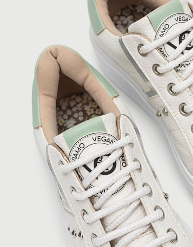 Imagen 2 de 5 de Zapatillas Dama Viamo Coco Mujer Vegan Blancas