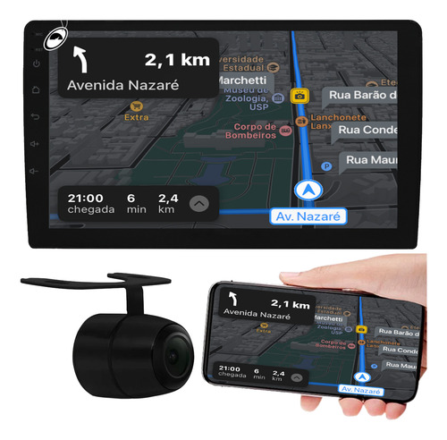 Multimídia 9 Pol Android Roadstar Rs-915br Prime Câmera Ré
