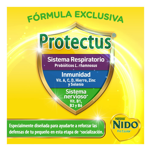 Alimento A Base De Leche Nido Kinder Pre Escolar 2+ Lata 800g
