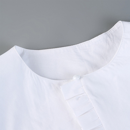 Blusa De Gola Falsa De Ombro Para Coleiras De Boneca, Camisa