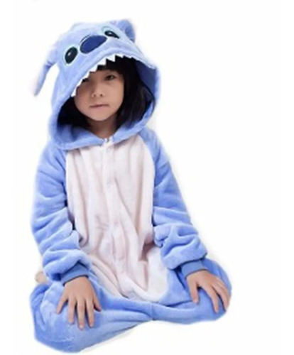 Pijama Stitch Kigurumi 3-12 Años Polar Enterizo 