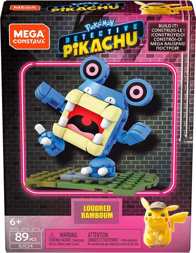 Mega Construx Pokemon Loudred Detective Pikachu 89pzas (Usado)