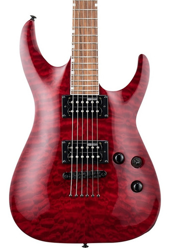 Guitarra Eléctrica Esp Ltd Mh Series Mh-200qmnt Color See Thru Black Cherry Material del diapasón Roasted Jatoba