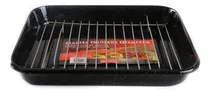Comprar Jovifel Asadera Rectangular N°6 Enlozada con Rejilla Color Negro