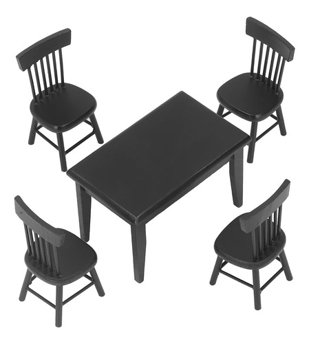 Juego De Sillas De Mesa Dollhouse 1:12 En Miniatura De Mader