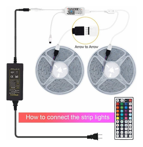 Alcance 20 Metros De Luz Con Control Remoto/wifi Luz Rgb