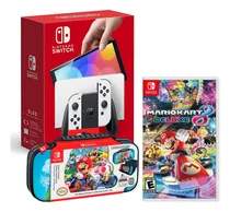 Comprar Nintendo Switch Oled Blanco+mario Kart 8+estuche M. Kart Bag