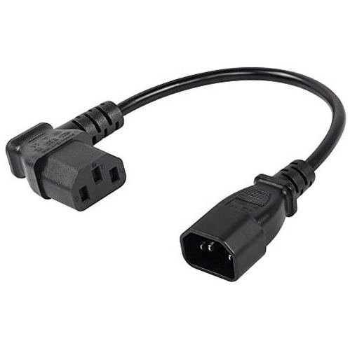 Cerrxian Cable De Alimentación Iec 320 C13 A C14 De Ángulo I