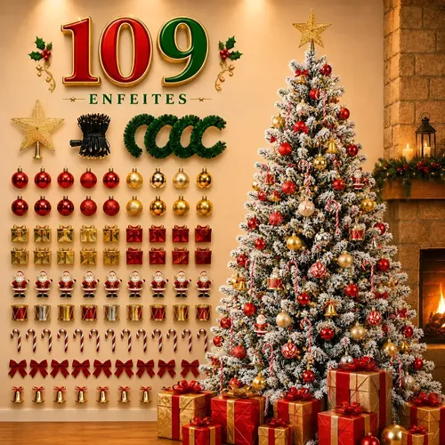 Arvore De Natal 180 Cm Natalino Decoraçao Galhos Completa