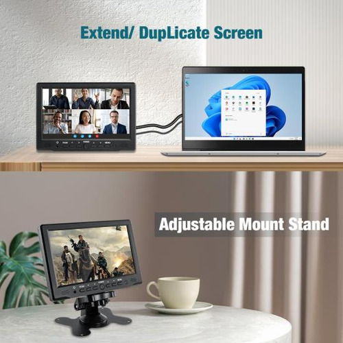 Hosyond Monitor Pequeño De 7 Pulgadas Pantalla Tft Lcd 1024x
