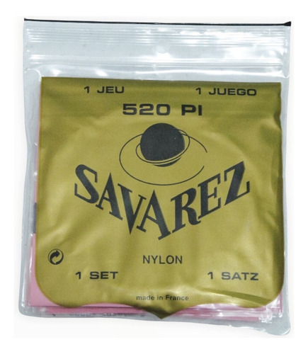 Cuerdas Guitarra Clásica Nylon Savarez 520 P1 Entorchadas