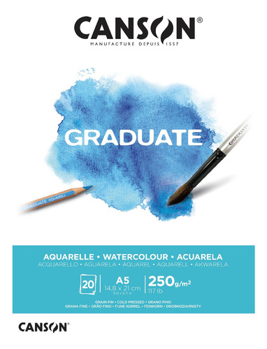 Bloco Graduate Aquarela A5 - Canson