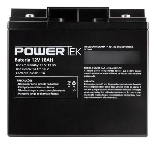 Bateria Powertek 12v 18ah Vrla Agm - En017