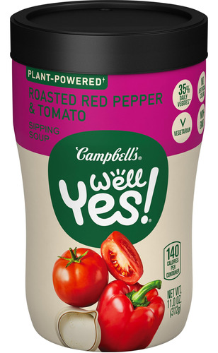 Campbell's Well Yes! Sopa Para Beber, Sopa De Pimiento Rojo