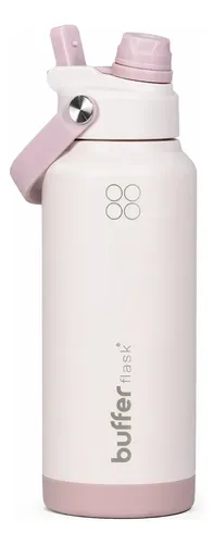 Termo Botella Agua Termica Acero Inoxidable Buffer Flask 1lt Tapa 2 En 1 - Pinky