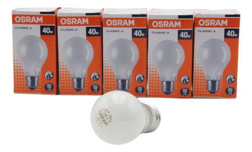 5 Focos Osram Para Horno/refrigerador A15 40w 125v E26 Perla