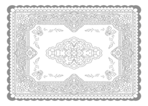 12 Blondas Rectangulares De Plastico De 47x58cm