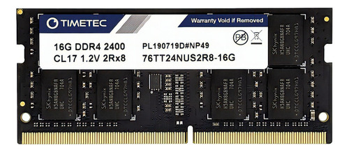 Memoria Ram Timetec, 16gb, Ddr4, 2400mhz, Pc4-19200, Sodimm