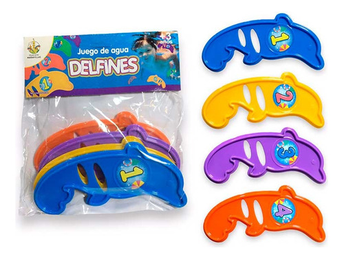 0295-delfines Sumergibles X4 Irv Buceo - Juego De Pileta