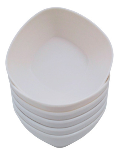 Juego Kit Tazón Sopero Moderna Blanco Grueso 6pzas 250ml
