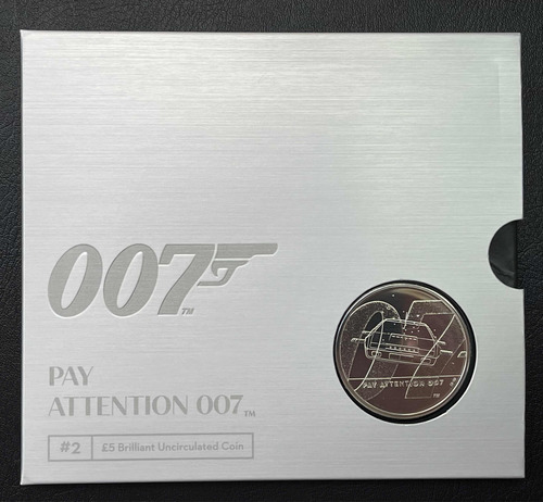 Moeda 5 Pounds 2020 - Pay Attention 007 (Usado)