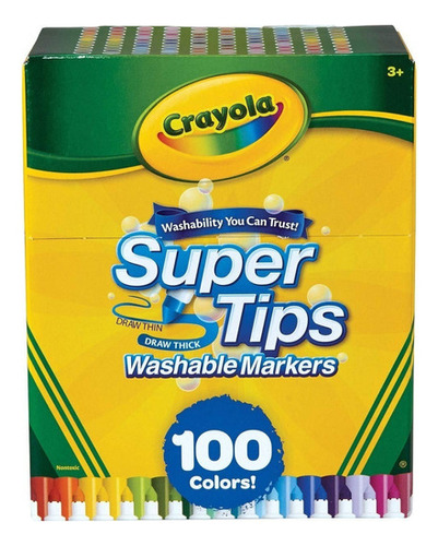 Crayola Super Tips Wasable (lavables)  100 Unidades