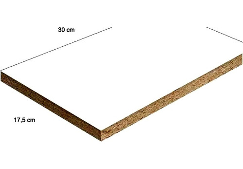 6 Recortes Melamina Blanca 18 Mm 17,5 Cm X 30 Cm Repisas