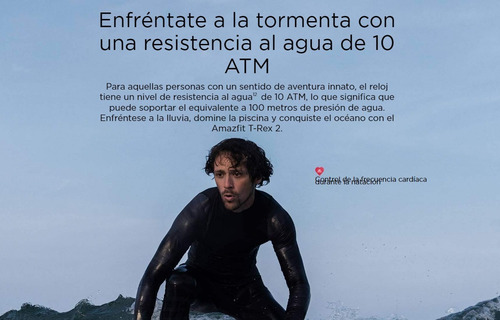 Imagen 6 de 8 de Smartwatch Reloj Inteligente Amazfit T-rex 2 Gps Oxímetro, Pantalla Tactil 1,39 Amoled, Resolución 454 X 454, Autonomía 24 Dias, 158+ Modos De Entrenamiento, Resistencia Al Agua 100 Metros