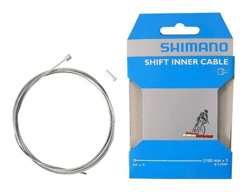 Cable Cambio Con Tope Bicicleta Shimano 1.2 X2100mm Mtb Ruta