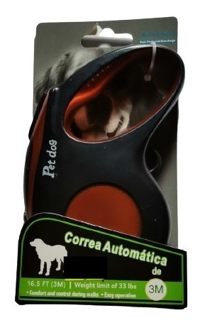 Correa De Paseo Retráctil Para Perros 3 Metros / 15 Kg