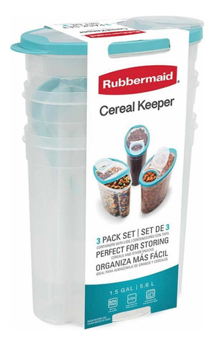 Dispensador De Cereales Rubbermaid 3 Piezas Cereal Keeper