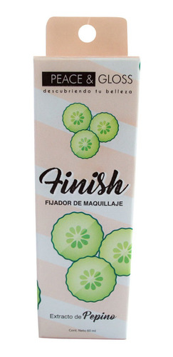 Fijador Maquillaje Extracto De Pepino Finish Peace And Gloss