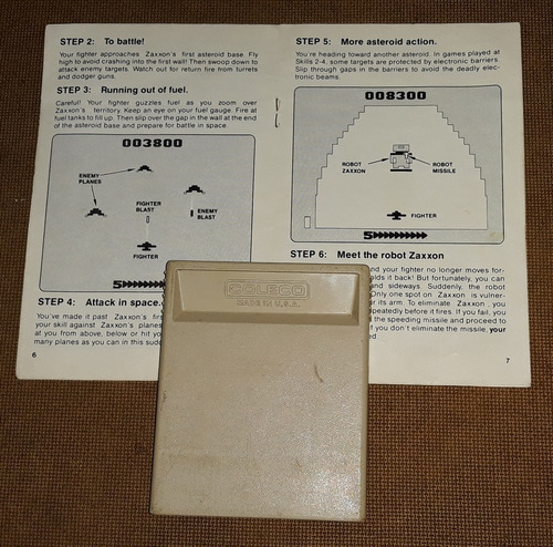 Cartucho Zaxxon Com Manual - Atari Sega Coleco (Usado)