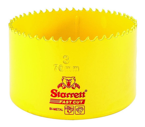 Serra Copo Bi-metal Fast Cut 3 (76mm) Starret + Nota Fiscal