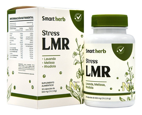 Stress Lmr (30 Cap De 500 Mg C/u) Smart Herb Anahuac