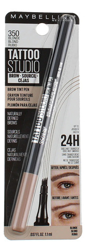 Caneta Maybelline Tattoo Studio Brow Tint Pen Color 350 Delineador de sobrancelhas loiro