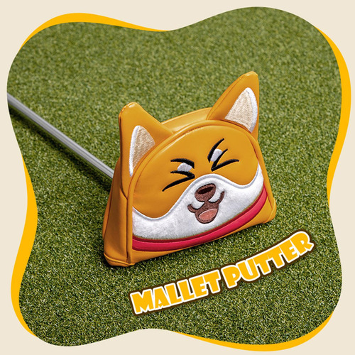 A Perro Golf Mallet Putter Head Cover Wrap Sleeve Cute Dog
