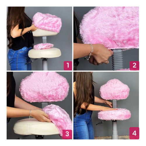 Capa para Cadeira Mocho V Cor Rosa