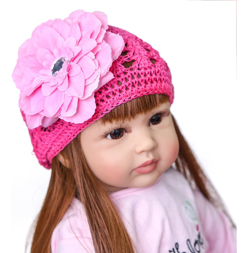 Boneca Bebe Reborn Menina Silicone 60 Cm Bianca 10x S/ Juros