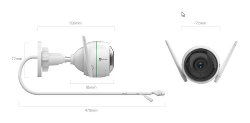 Imagen 5 de 9 de Camara Ip Wifi Ezviz Full Hd 1080p Exterior Mic Sirena Y Luz