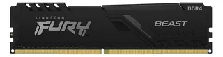 Memoria RAM Fury Beast DDR4 gamer color negro 16GB 1 Kingston KF426C16BB1/16