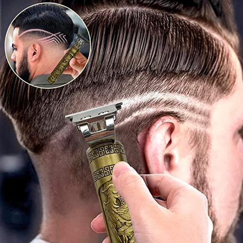 Máquina Profissional De Acabamento Cabelo Barba Recarregável