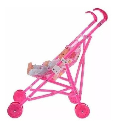 Muñeca Bebe De Juguete Con Coche